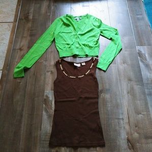 Lightly used tank top and half sweater
